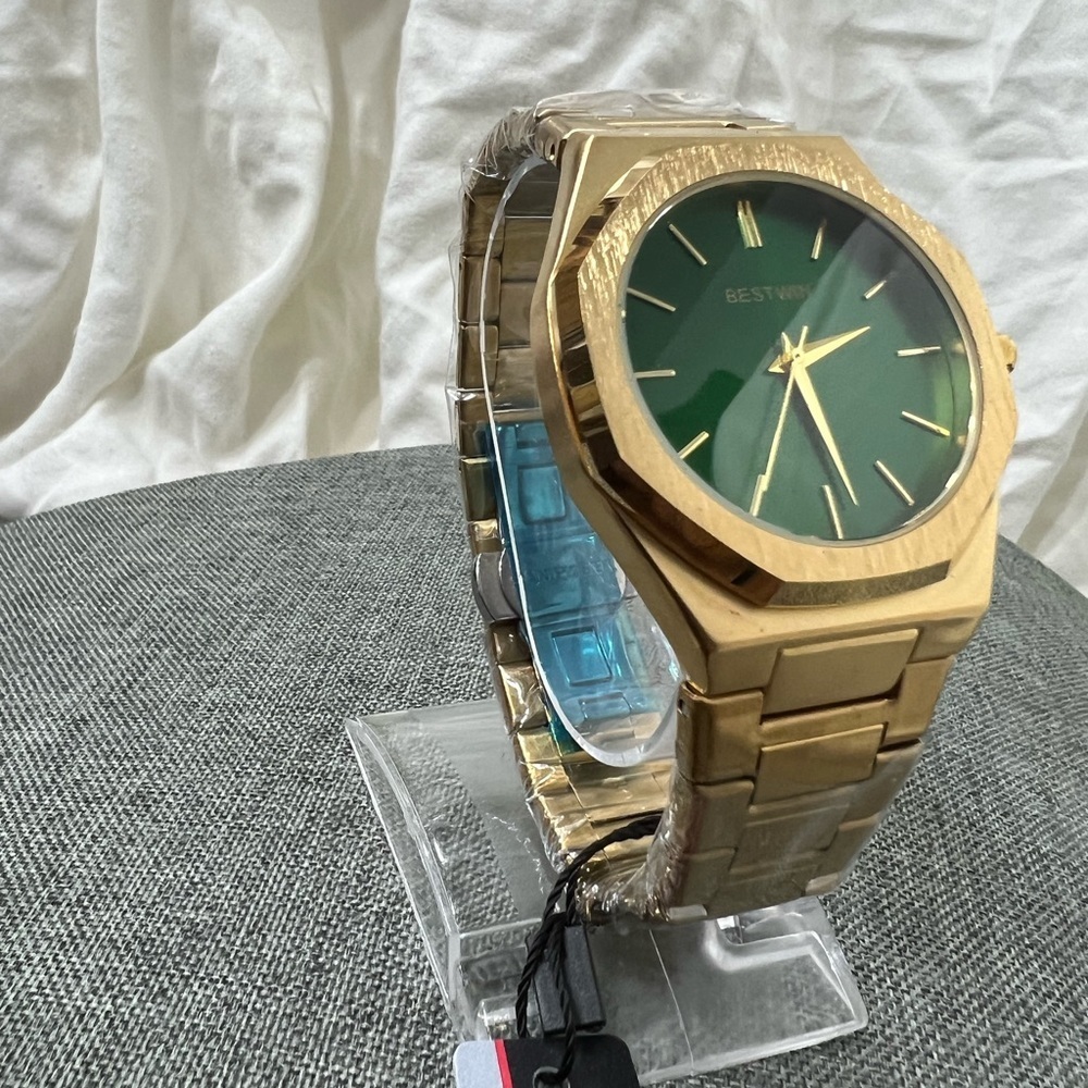 MENS BUSINESS WATCH ADJUSTABLE LINKS BRAND BESTWIN, STAINLESS STEEL ☑️ - Picture 5 of 10